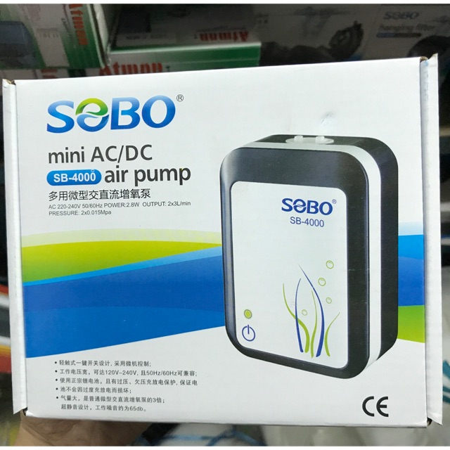 Máy sủi oxi tích điện sb4000