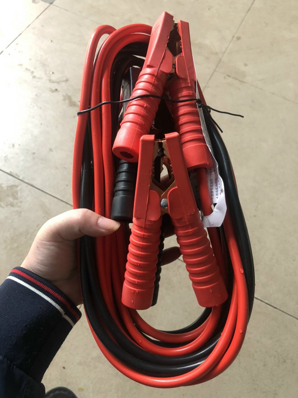 Cáp câu nổ ắc quy ô tô, cáp kích nổ ắc qui ô tô 1000amp, kích điện ắc quy cứu hộ ô tô 2 mét