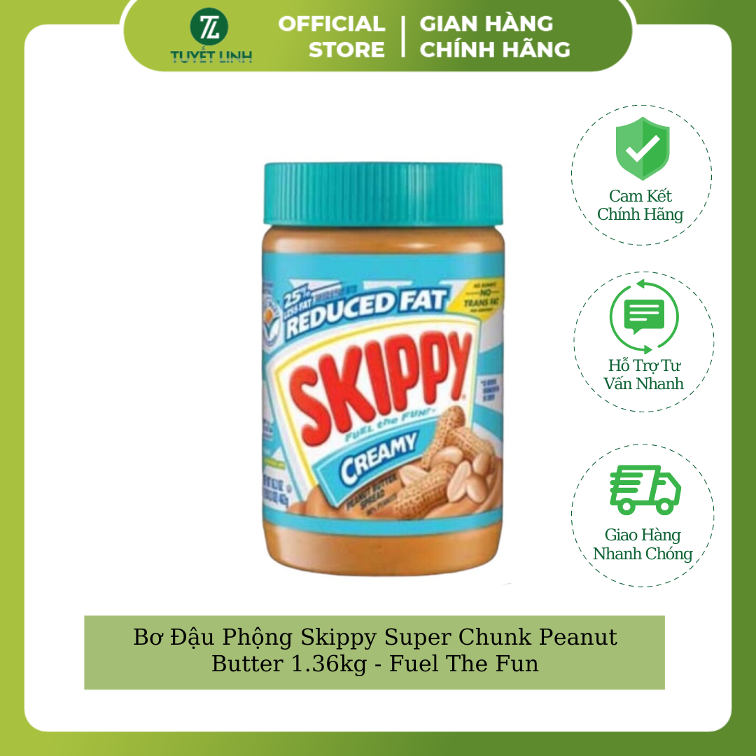 Bơ Đậu Phộng Hương Vị Thơm Ngon Chất Lượng Skippy Super Chunk Peanut