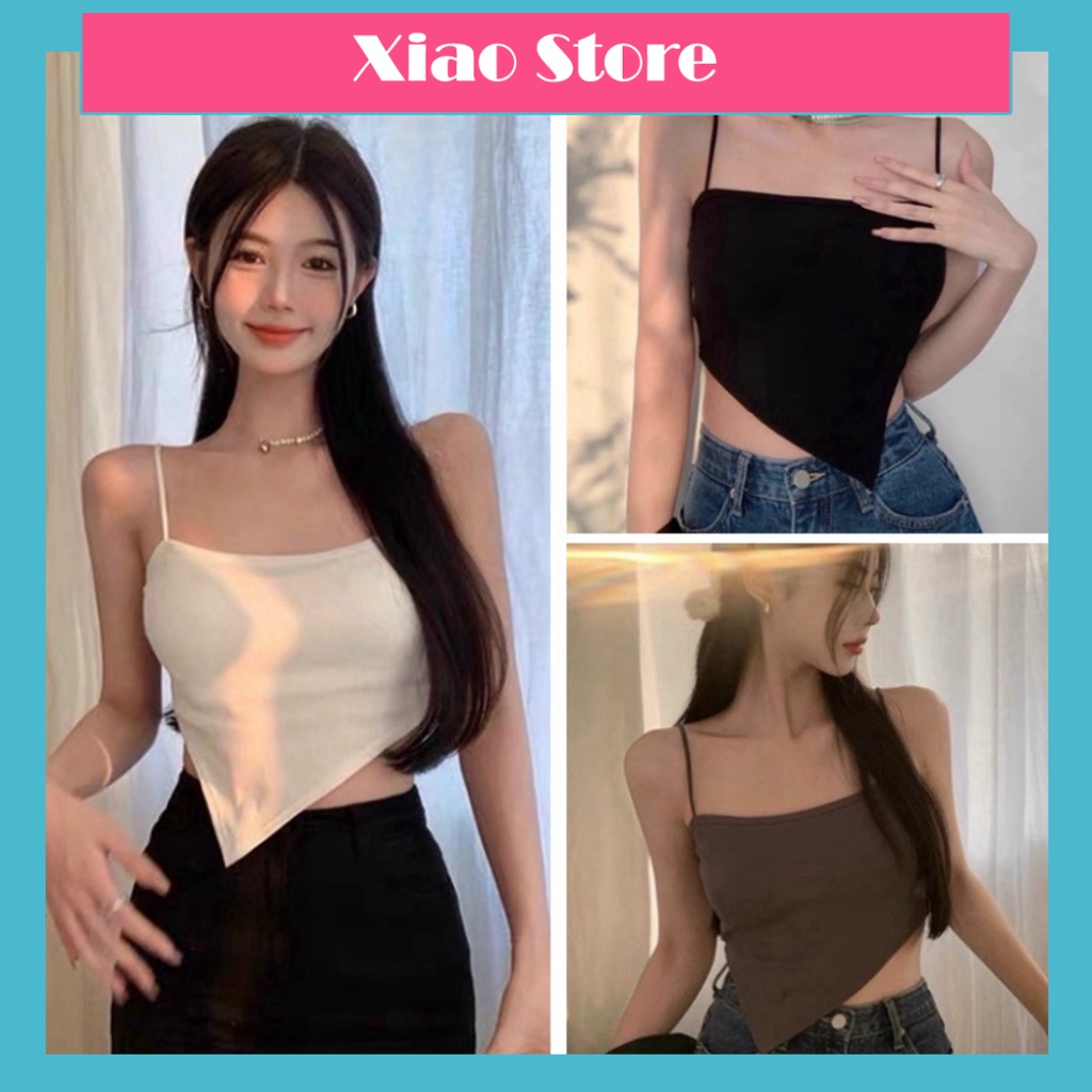 Áo bra yếm 2 dây cotton Xiaostore - chất cực đẹp- sang chảnh
