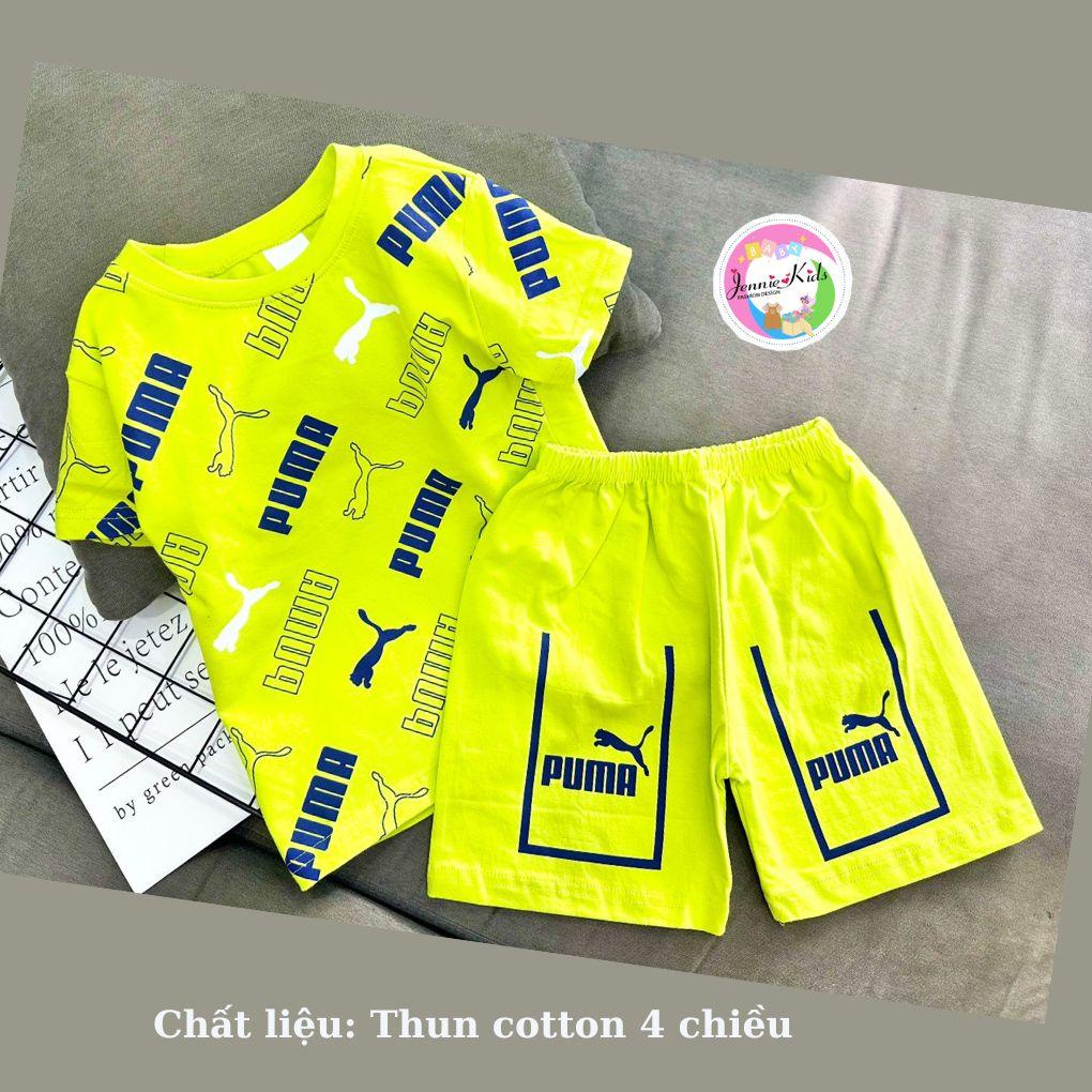 [10-22kg] Đồ bộ bé trai bộ bé trai cotton chạy chữ nổi Jennie kids J537