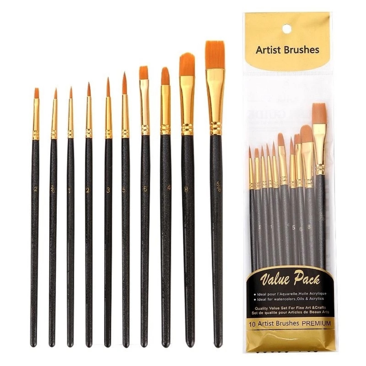 Bộ 10 cọ vẽ chuyên dụng Artist Brushes