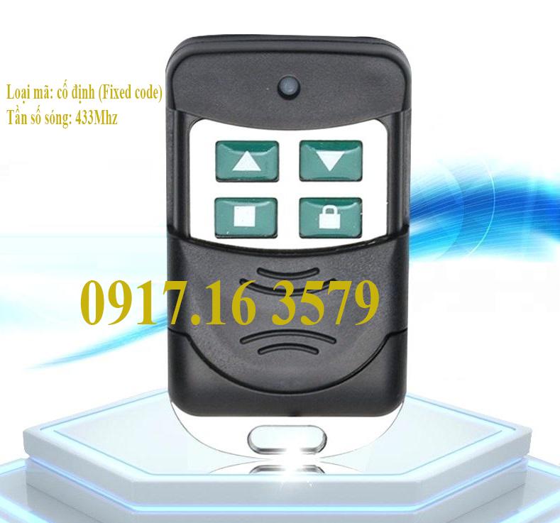 Remote Điều khiển cửa cuốn học mã cố định 433mhz
