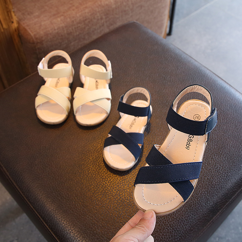 Sandal bé gái dép quai hậu đi học thiết kế đơn giản đế mềm đi siêu êm chân