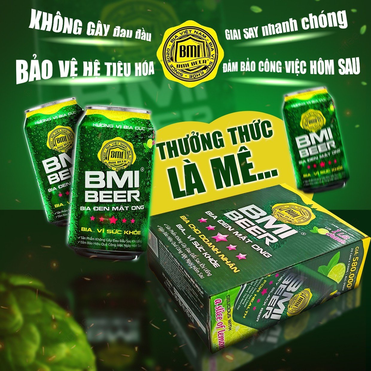 [BIA ĐỨC NHẬP KHẨU] Bia Đen Mật Ong BMI BEER | Bia vì sức khỏe