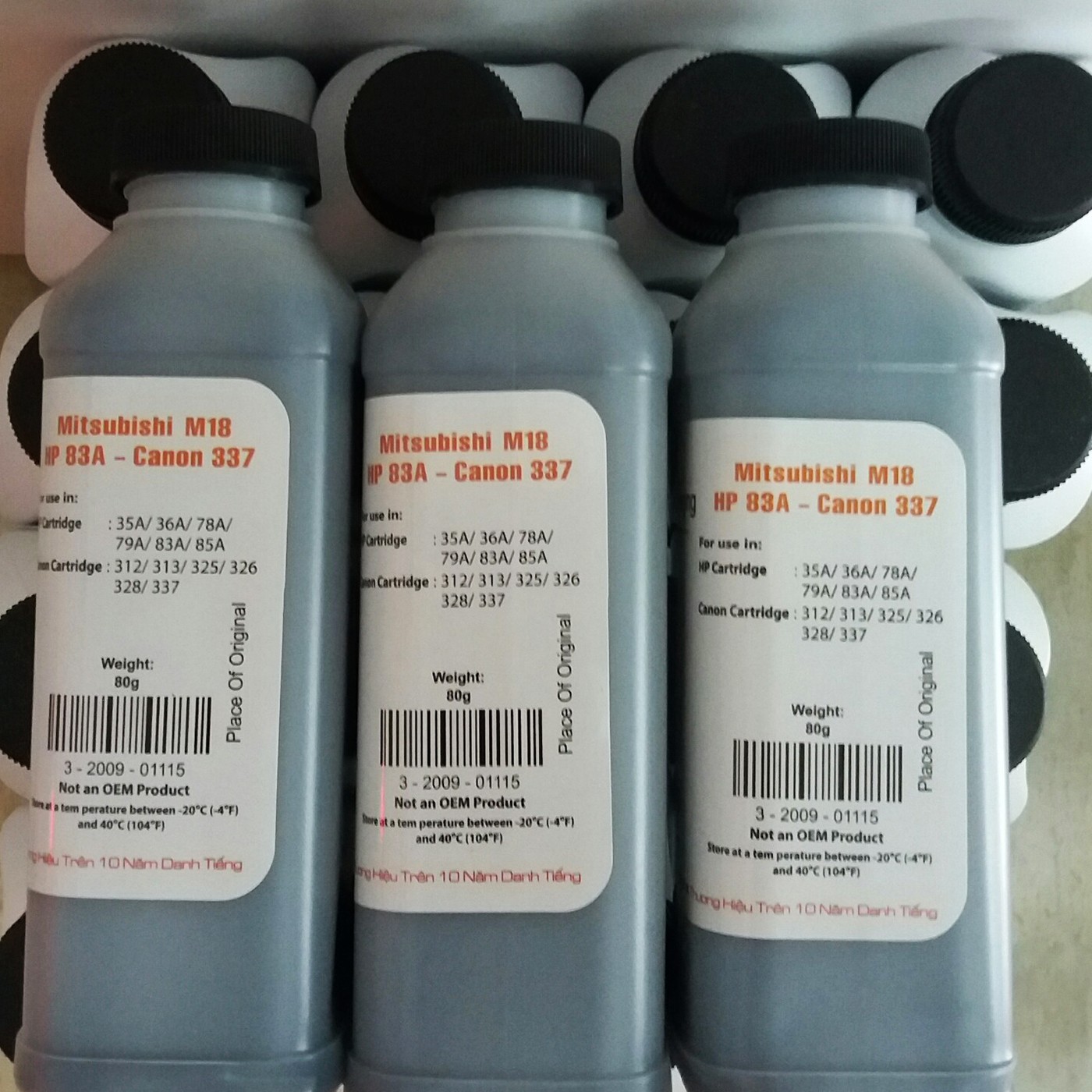 combo 10 bình mực nạp cho các dòng máy sử dụng hộp mực 35a, 85a, 83a, 78a