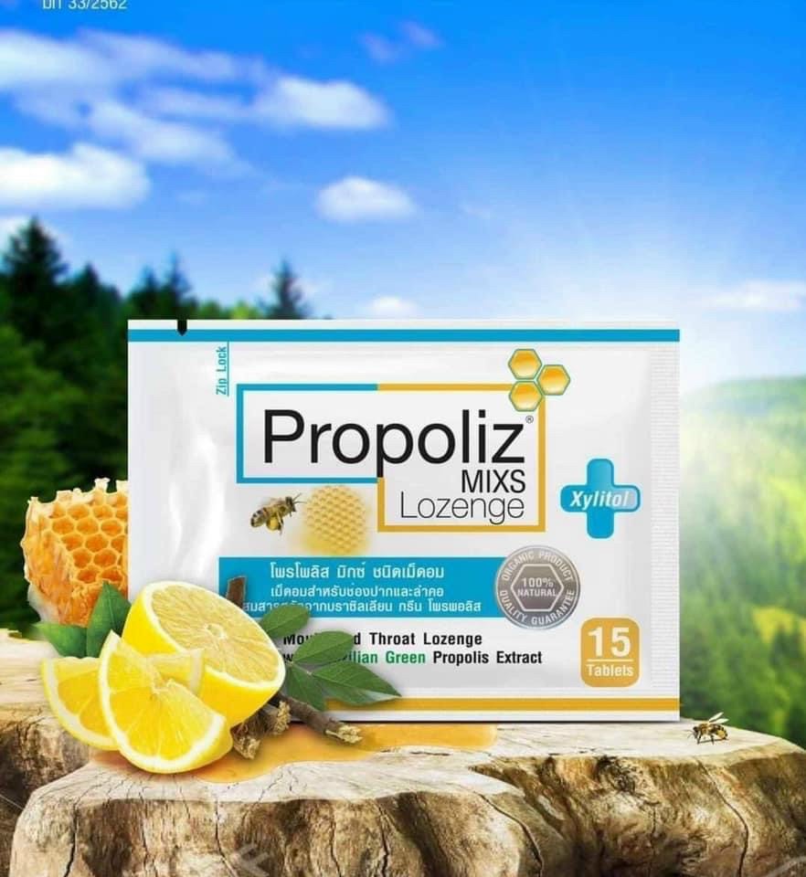 Viên Ngậm giảm Ho Keo Ong Propoliz hàng Thái Lan