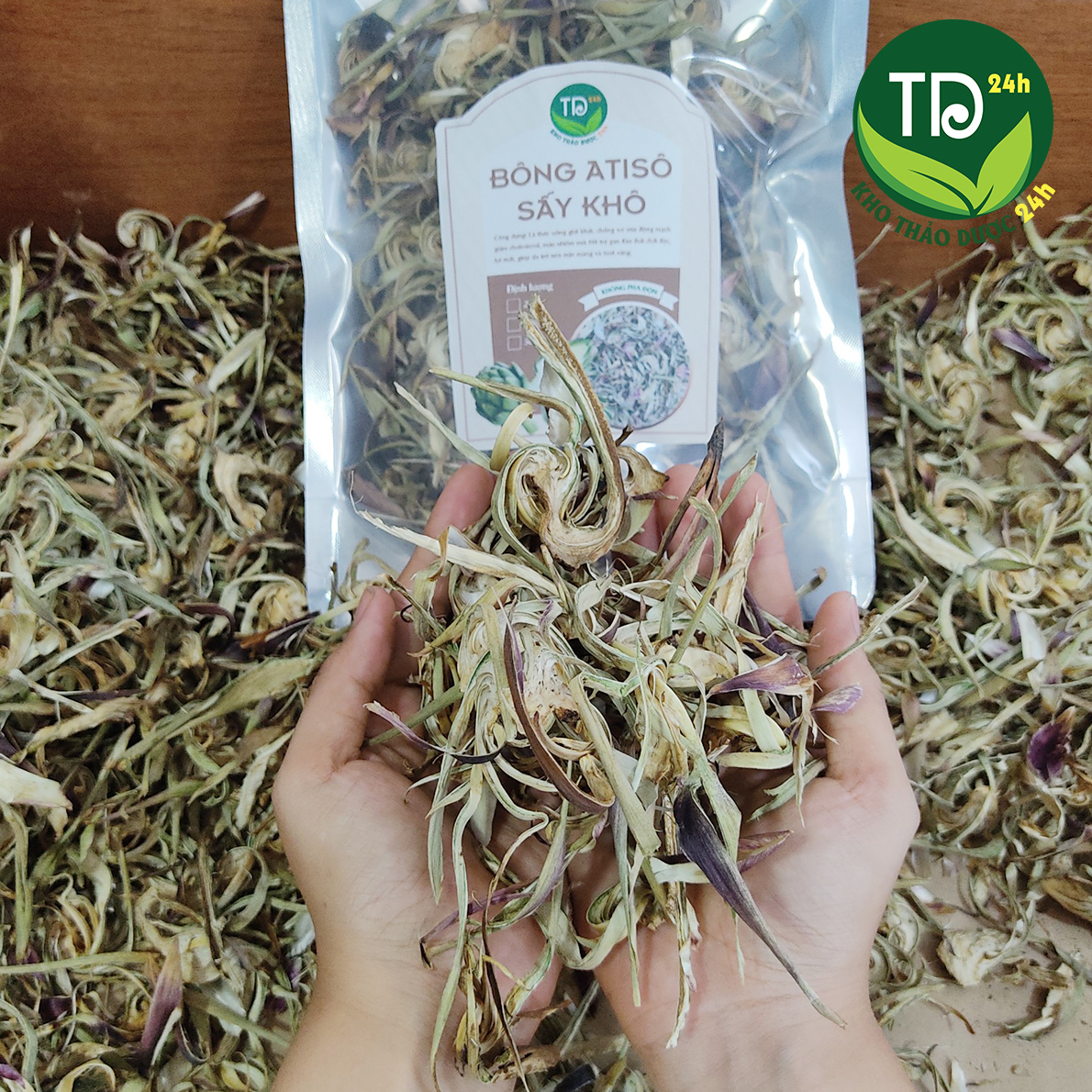   250 gr  Trà hoa Atiso Đà Lạt sấy khô thanh nhiệt giải khát đẹp da 100% thiên nhiên | Kho thảo dược 24h 