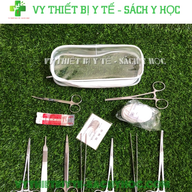 Bộ tiểu phẫu 11 món có túi đựng - đen