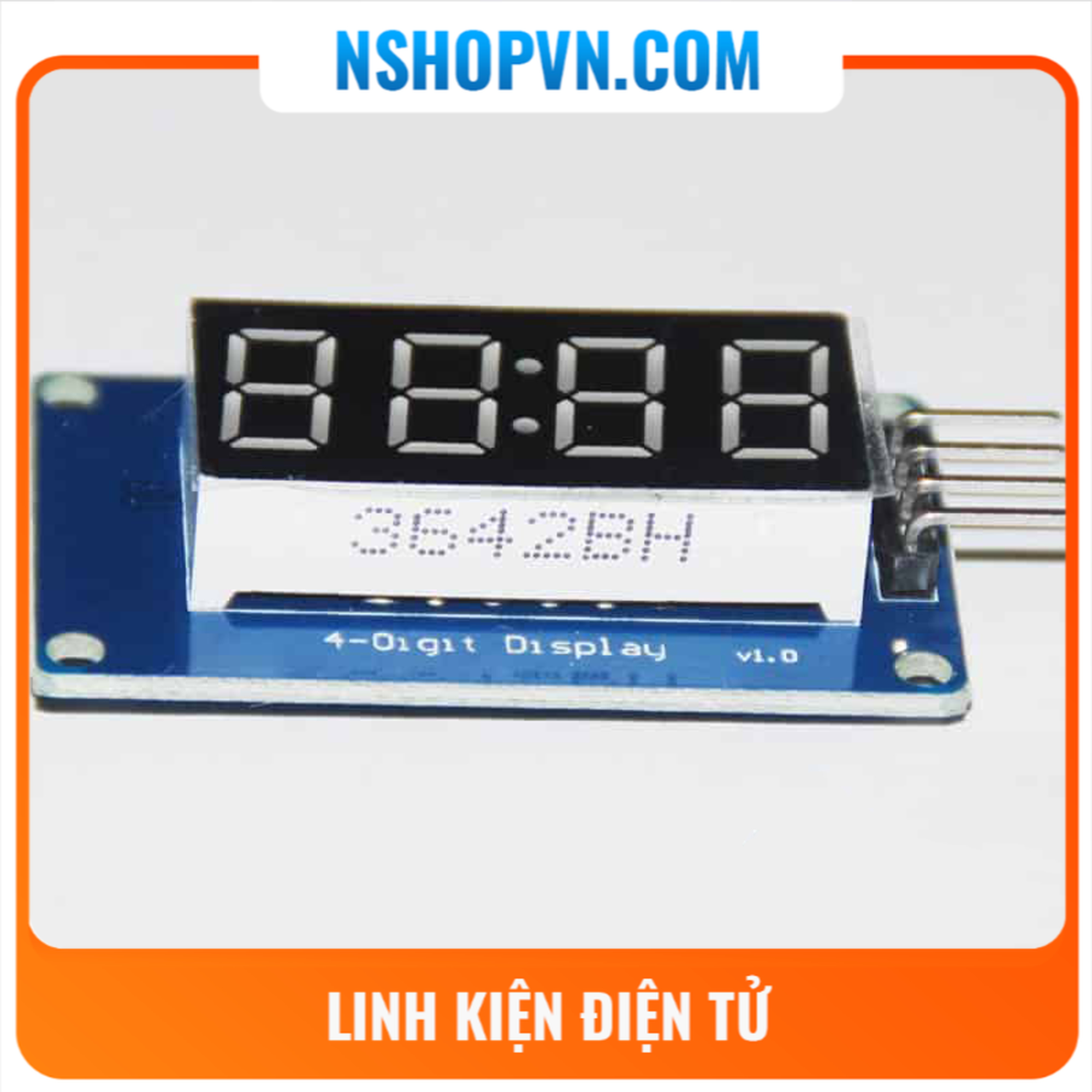 Mạch Hiển Thị 4 Led 7 Đoạn TM1637 (kiểu thời gian)