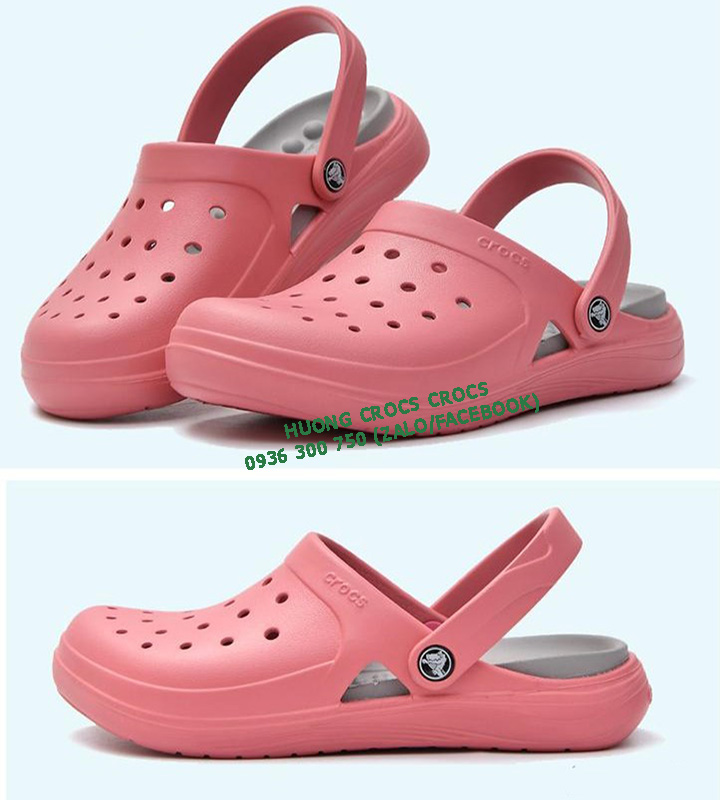 DÉP SỤC NHỰA ĐI MƯA -CROCS-REVIVA CHO CẢ NAM VÀ NỮ MÀU HỒNG 