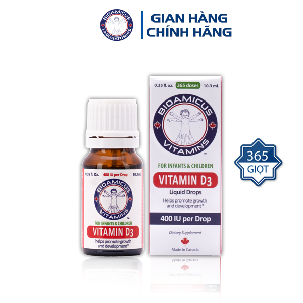 Vitamin d3 bioamicus 400iu/giọt