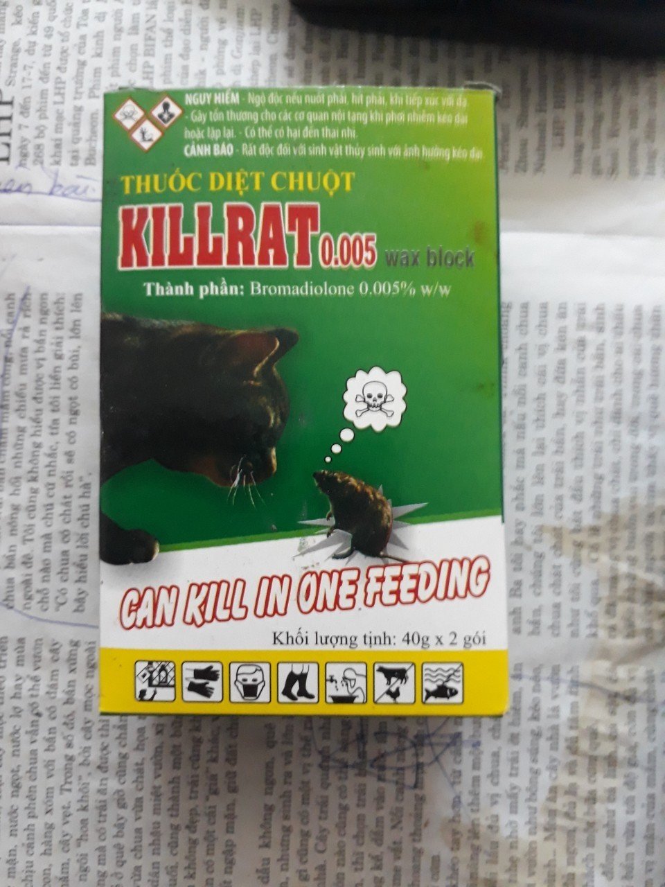 Combo 2 hộp thuoc chuot - thuoc diet chuot - thuốc diệt chuột killrat - thuốc diệt chuột cực hiệu quả