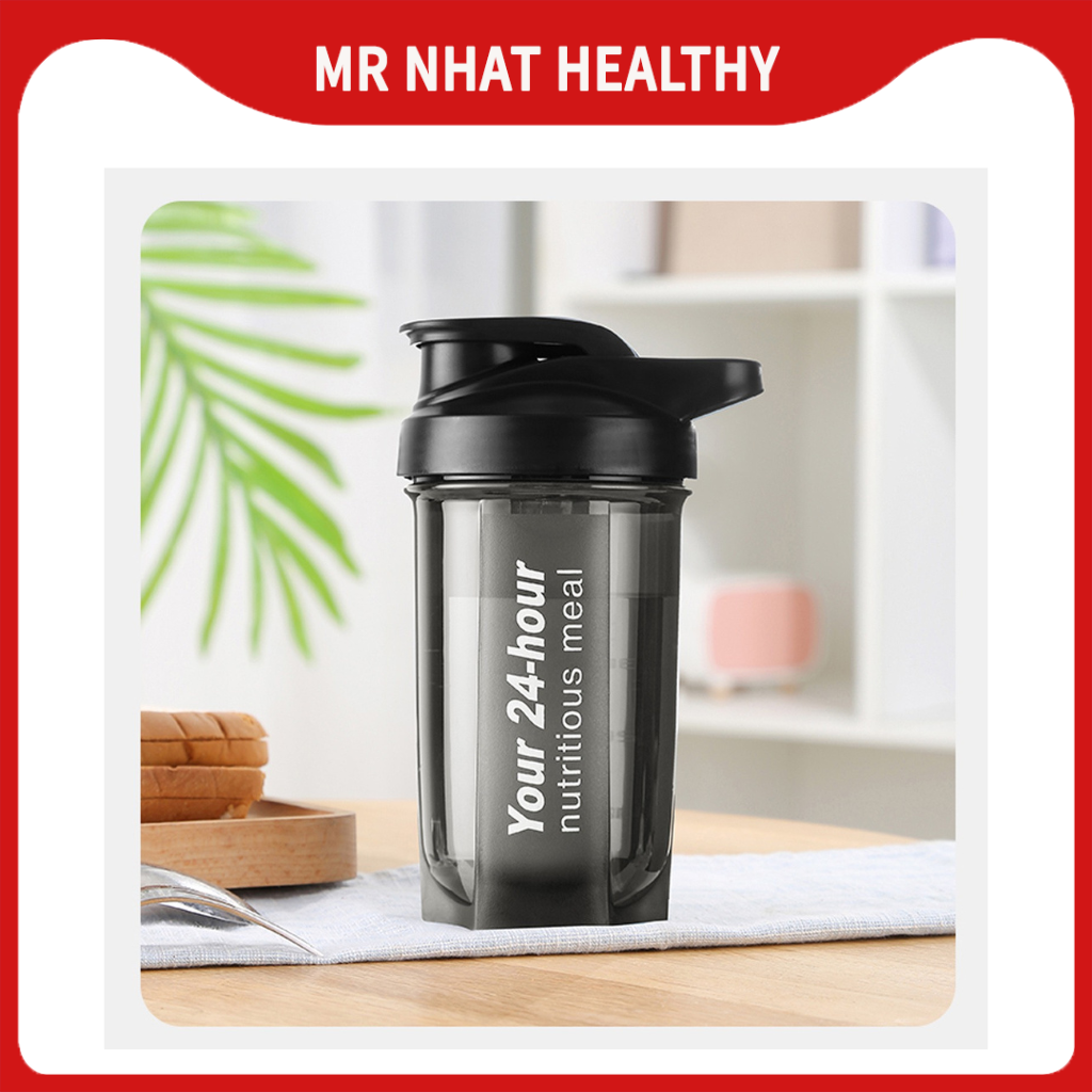Bình nước Bình lắc shaker thể thao 500ml - Mr Nhat Healthy
