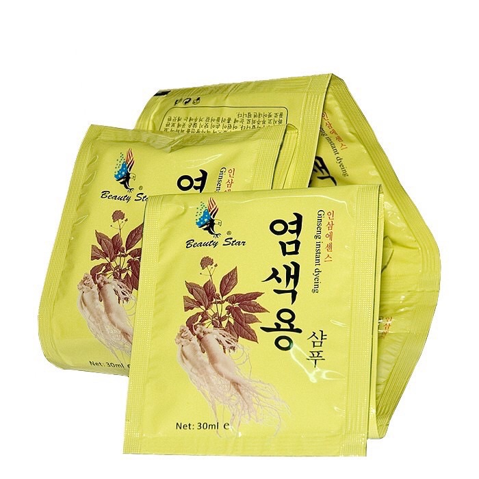 Dây 10 gói dầu gội nhân sâm Hàn quốc đen tóc