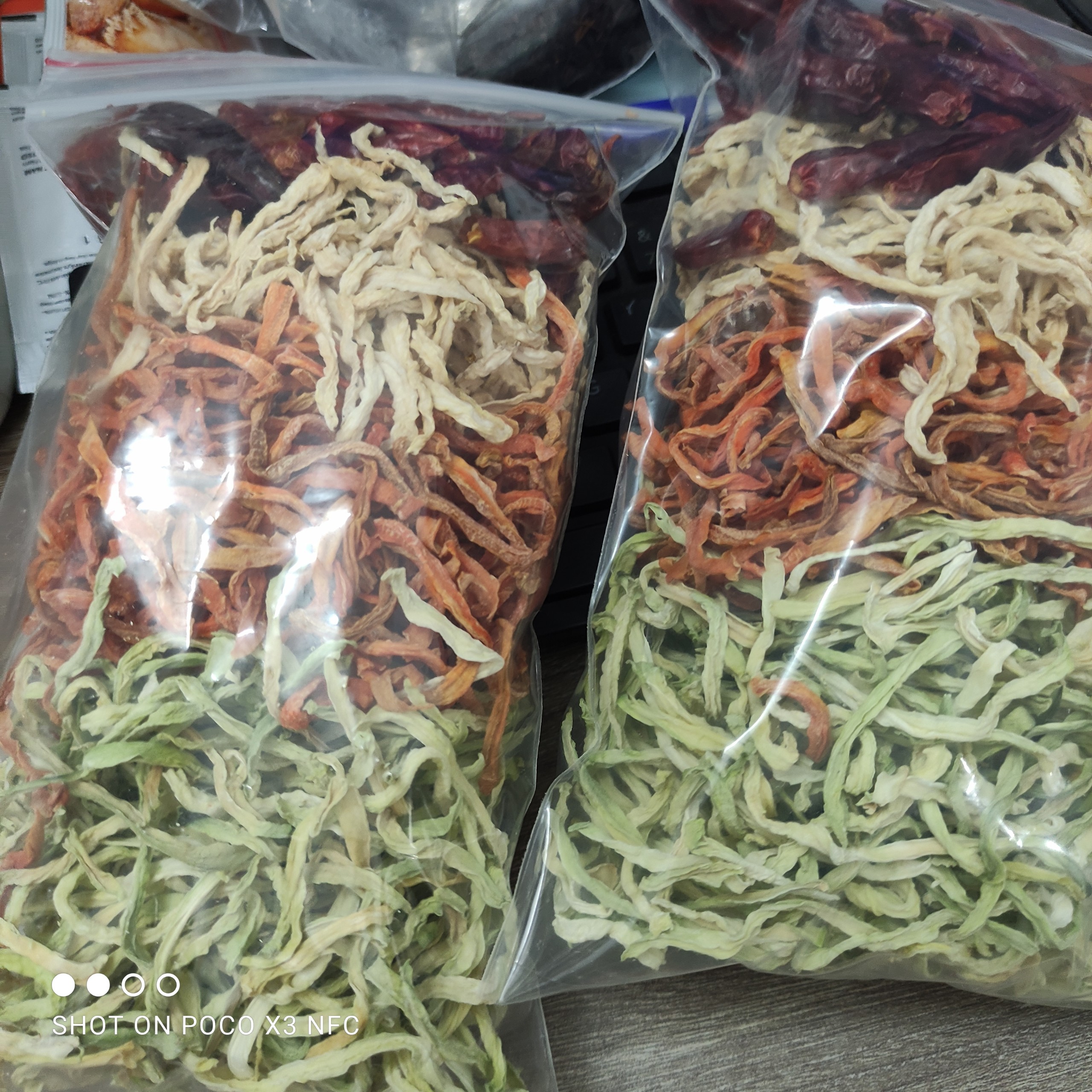 Dưa món khô - 1kg củ cải, cà rốt, đu đủ, ớt sấy khô làm dưa món