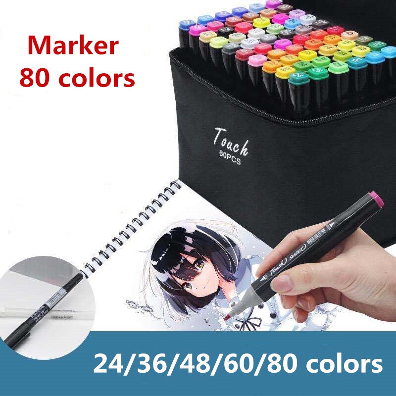 [Qùa tặng] Màu vẽ Marker TOUCH COLOR 60/80 màu