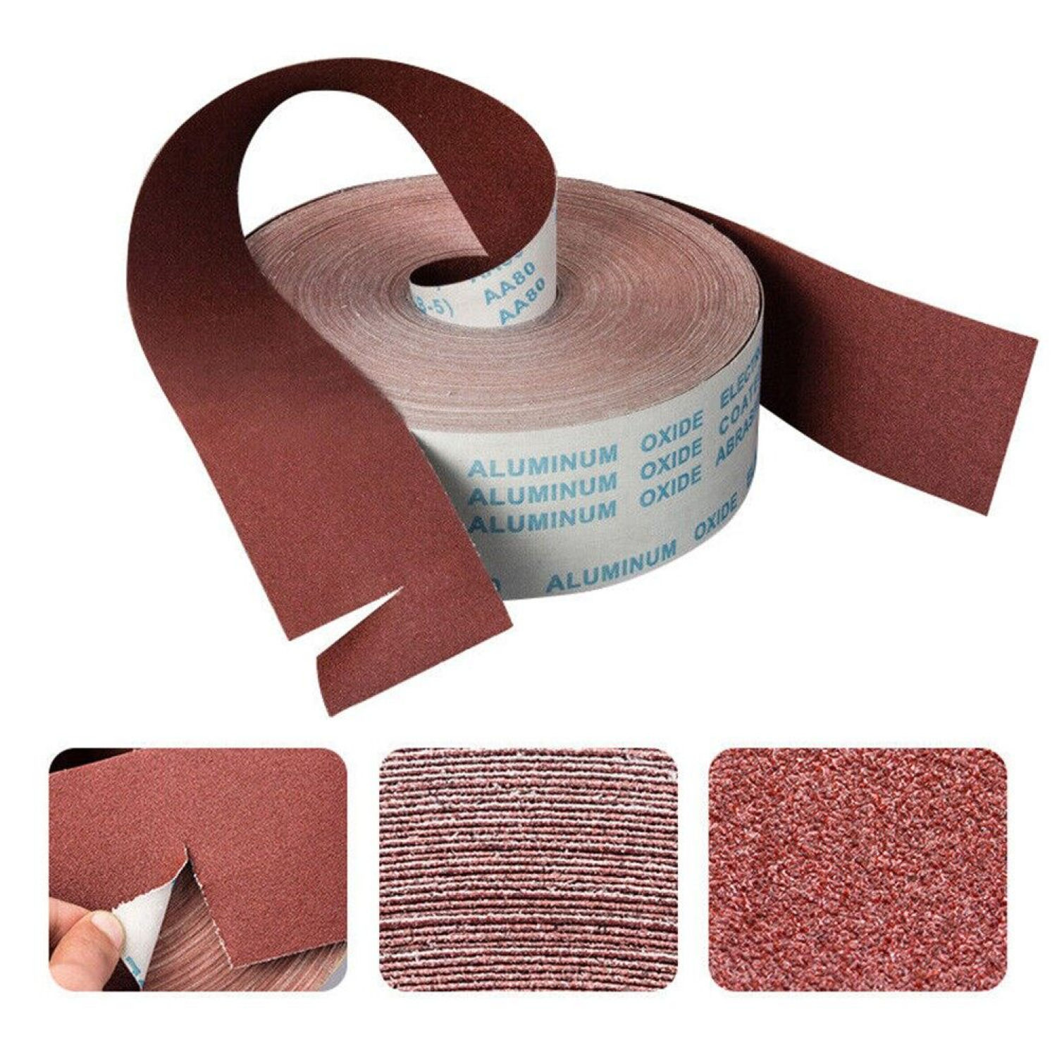 Nhám vải cuộn loại tốt bán lẻ, khổ 10cm, vải mềm, giấy nhám chà 150