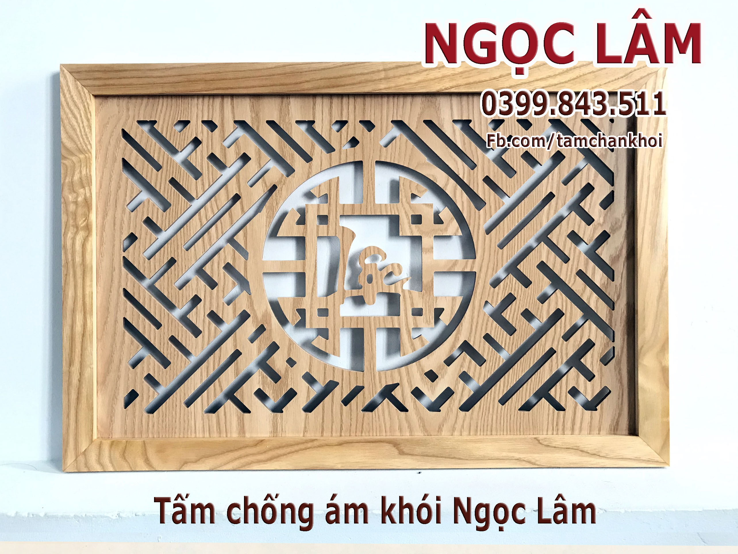 Tấm chống ám khói Ngọc Lâm 41x61 chữ Lộc