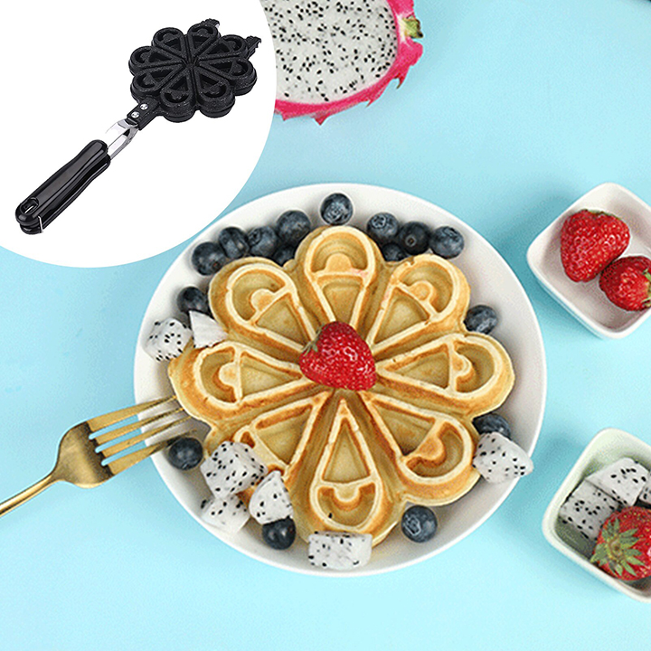 Khuôn nướng bánh waffle bánh kẹp chống dính - chảo nướng bánh kẹp 4 trái tim