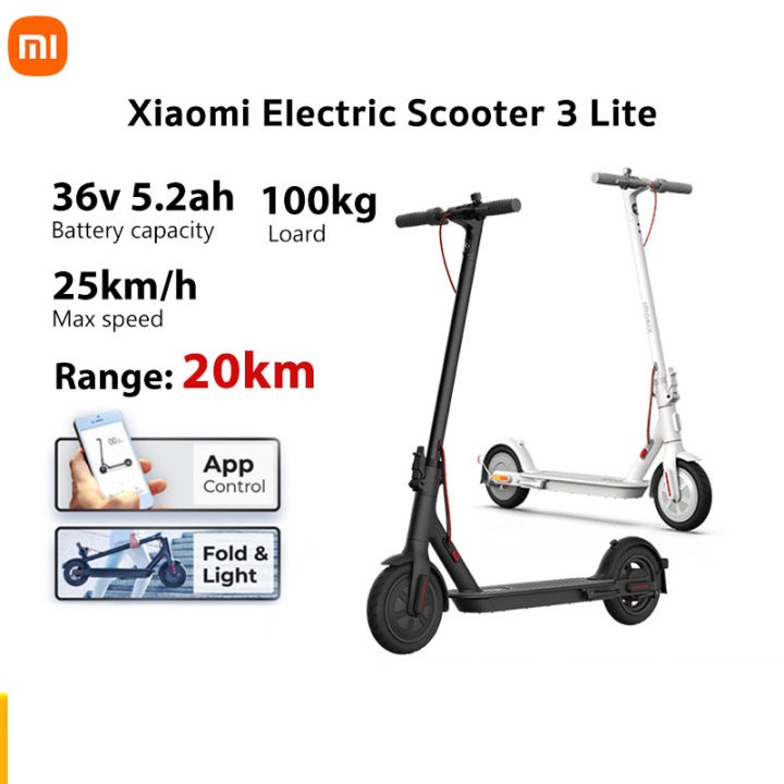 Xe scooter Điện Xiaomi Scooter 3 Lite MJDDHBC03ZM tốc độ tối đa 25km 1h