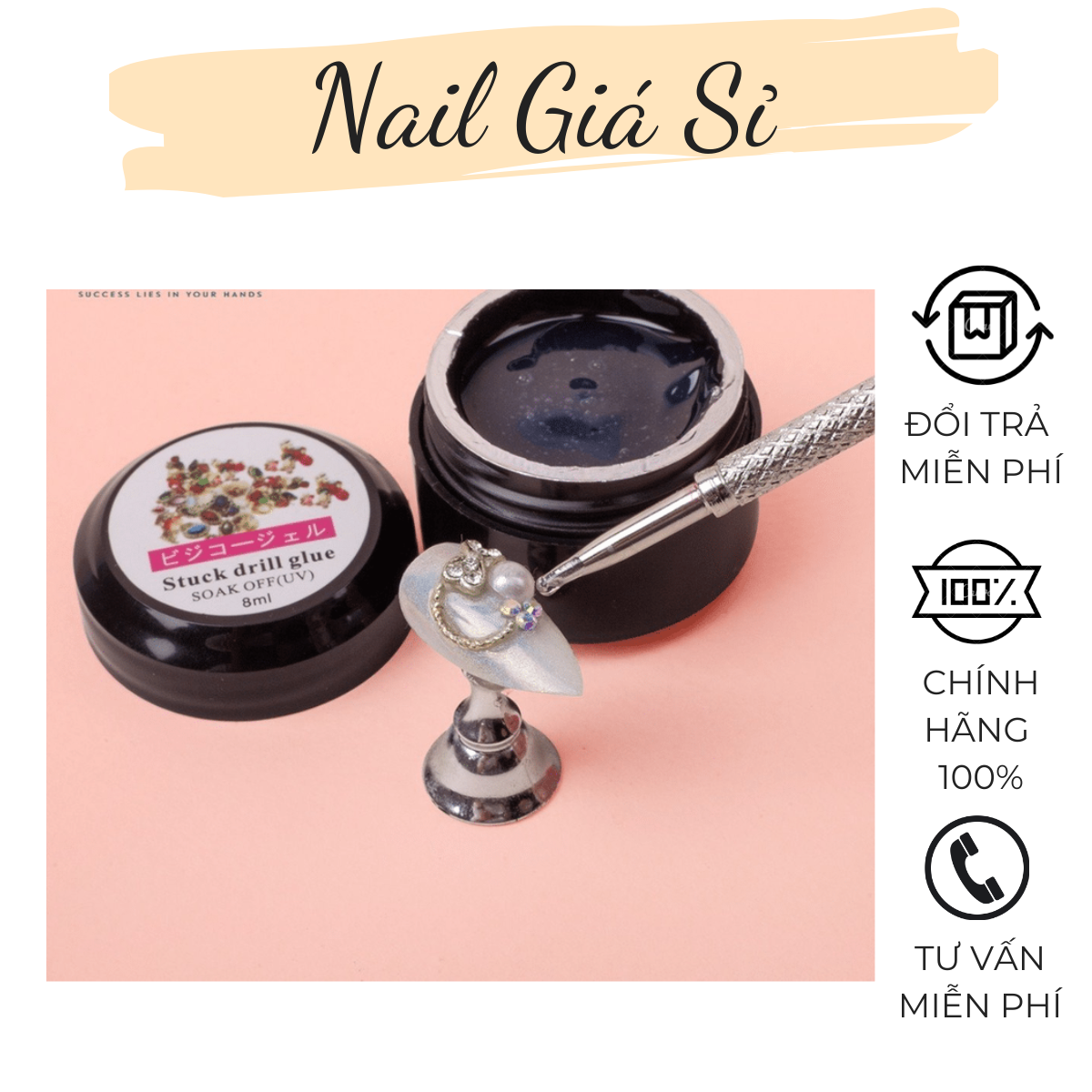 Gel Đính Đá Stuck Drill chính hãng chất đậm đặc 8ml