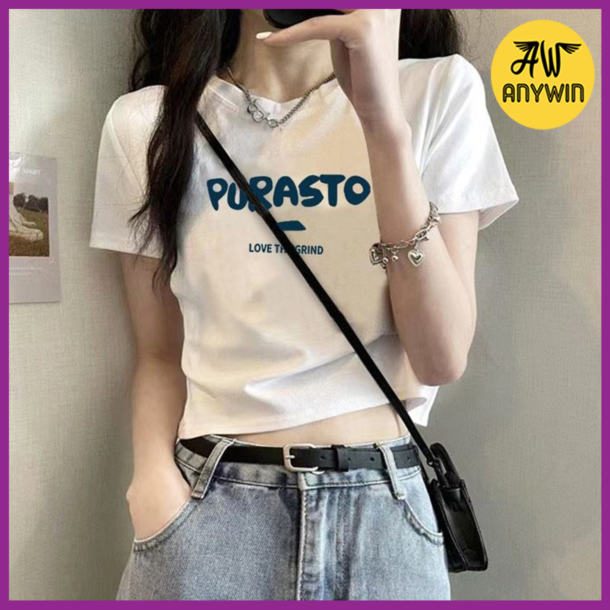 Áo thun croptop pursezo basic