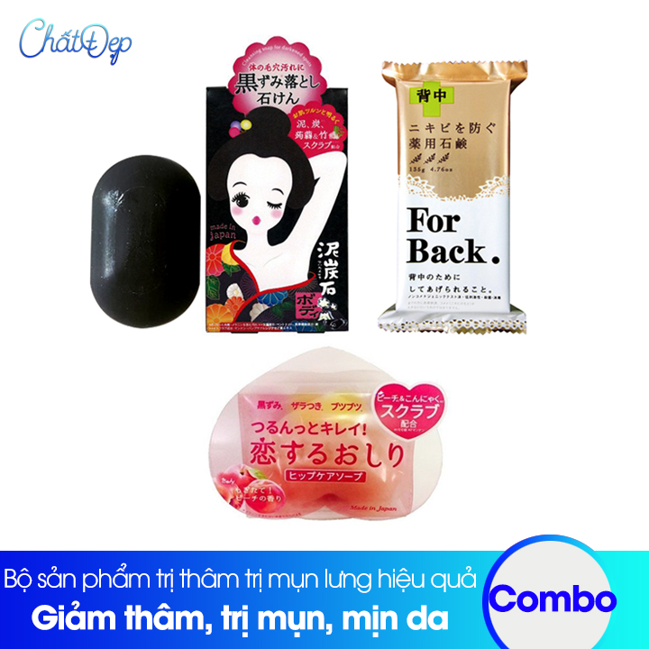 Bộ sản phẩm trị thâm hiệu quả - Thâm mông, thâm nách, mụn lưng