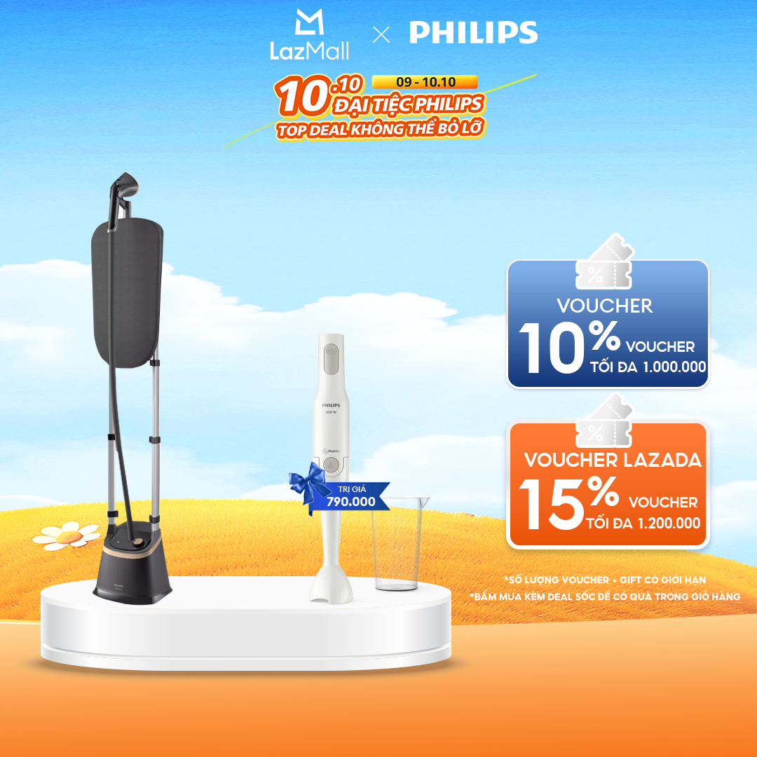 Bàn Ủi Hơi Nước Đứng Philips STE3170/80 - Công Suất 2000W - Bình Chứa Nước 2L - Hơi Phun 40G/Phút - Ngăn Chứa Tinh Dầu - Hàng Phân Phối Chính Hãng