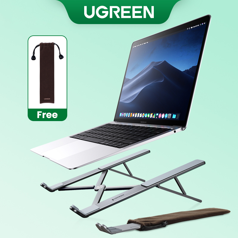 UGREEN Laptop Stand Adjustable Foldable Aluminum Laptop Holder 5-Level Adjustable for MacBook Air Pro PC 11 13 17 inch Model: 40289