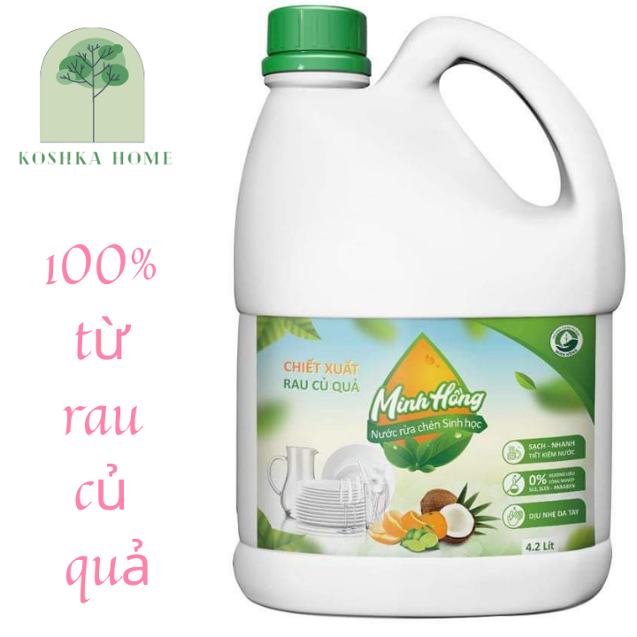 Nước rửa chén sinh học Minh Hồng 4,2 lít