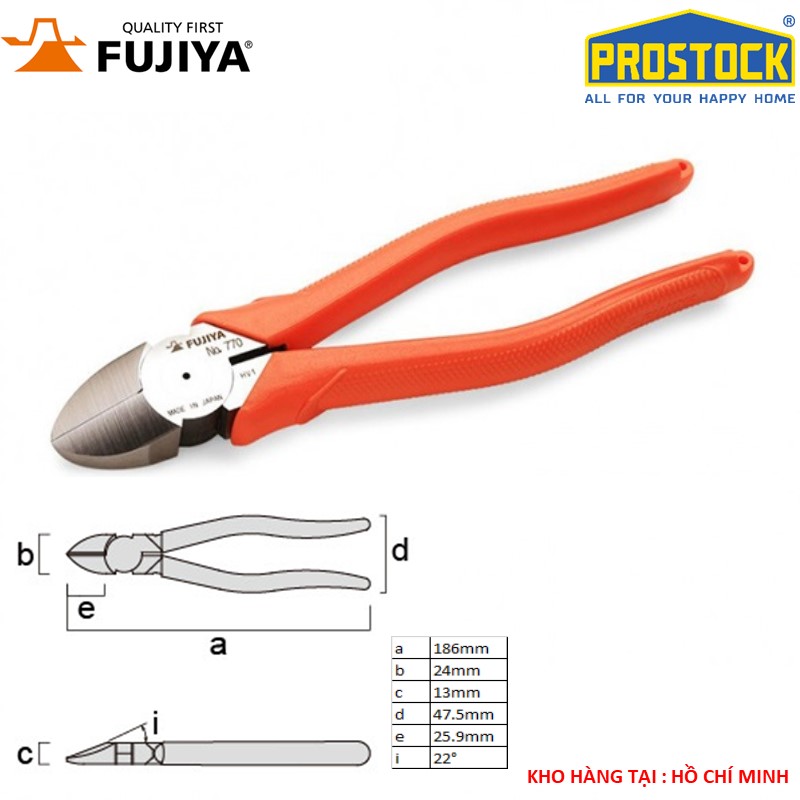 Kìm cắt kỹ thuật lưỡi tròn Fujiya 770-175