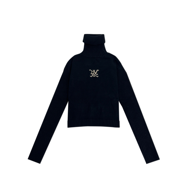 Dvrk - áo len cổ lọ dài tay thêu logo dvrk - dvrk - 22ss