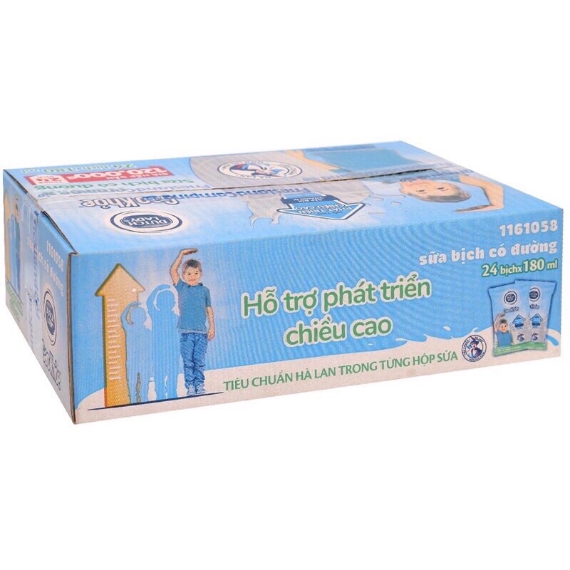 Thùng 24 bịch sữa nước Dutch Lady cao khỏe 180ml