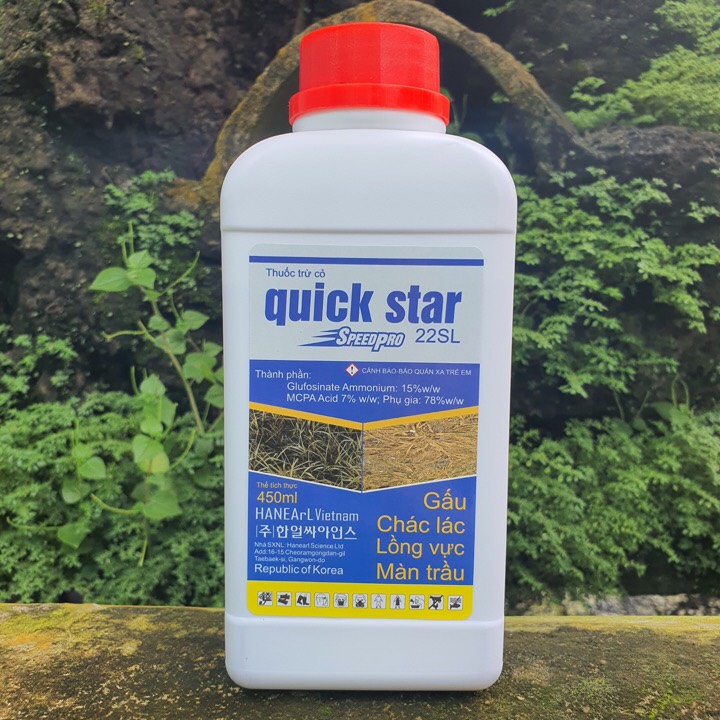 Thuốc trừ cỏ lưu dẫn Quick Star 22SL 450ml chuyên diệt cỏ màn trầu, cỏ gấu, chác lác