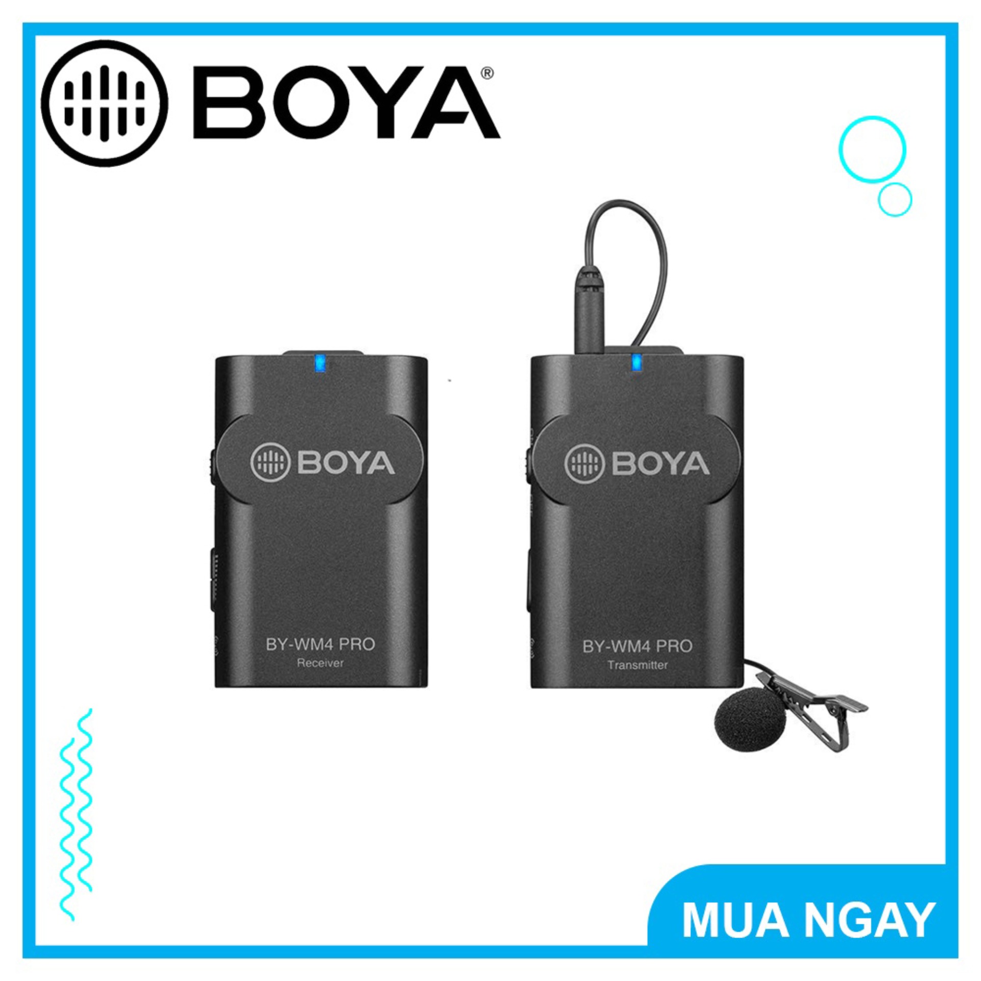 Mic thu âm không dây dành cho điện thoại và máy ảnh - boya by-wm4 pro k1