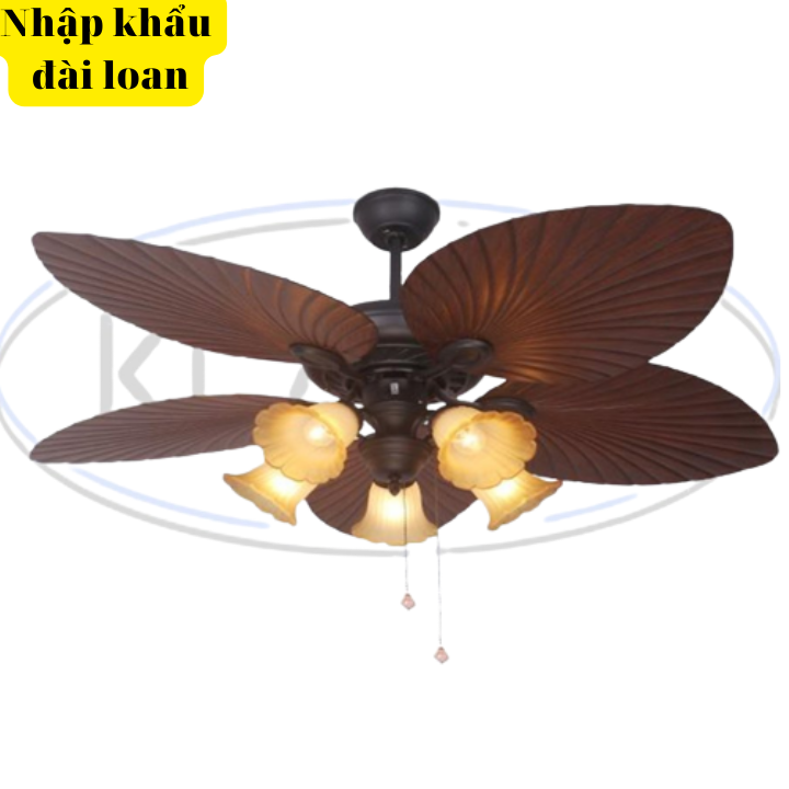 Quạt trần đèn 5 cánh giả gỗ cao cấp 52KSA-251 - Bảo hành 24 tháng