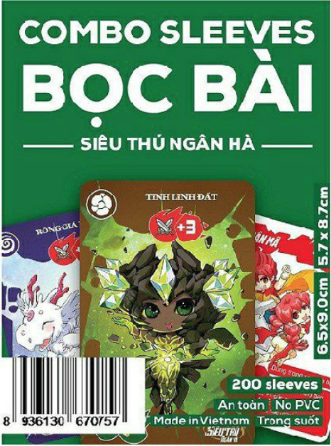 Combo 200 sleeves bọc bài Siêu Thú Ngân Hà