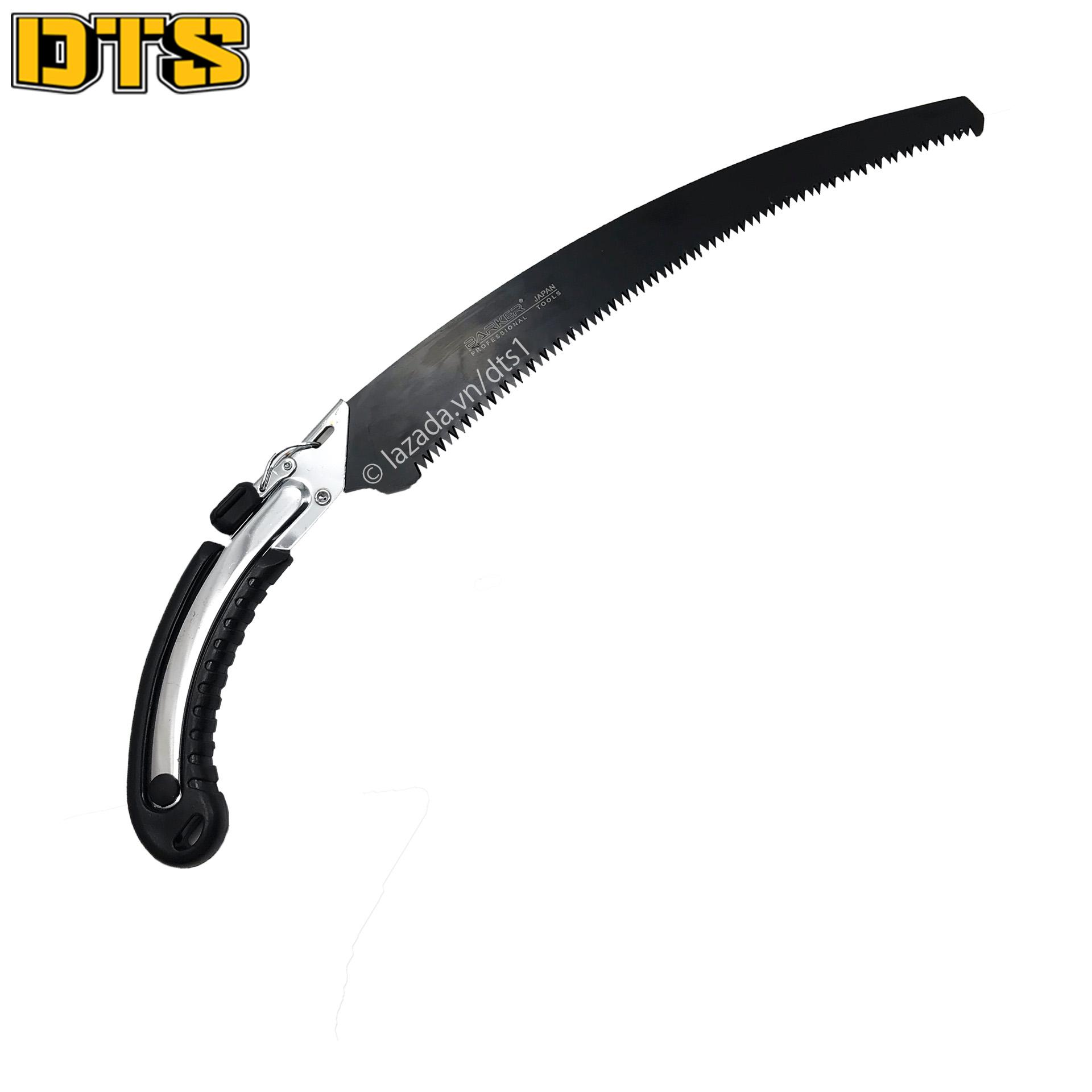 Cưa gỗ, cưa cành cầm tay lưỡi cong cao cấp 350mm, Kapusi Japan,  Barker Đài Loan (Lưỡi cưa đen cao cấp)