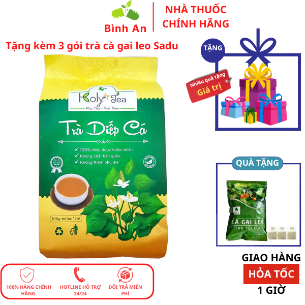 Trà Diếp Cá Holy Tea - Hỗ trợ giúp thanh nhiệt, mát gan, mụn nhọt, táo bón, Trĩ, nhiệt miệng