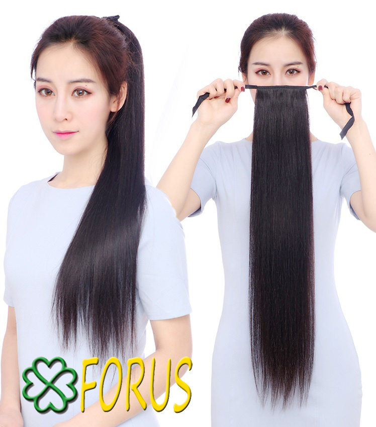 Tóc giả cột thẳng 60cm C137C, tóc giả nữ Sỉ 40k