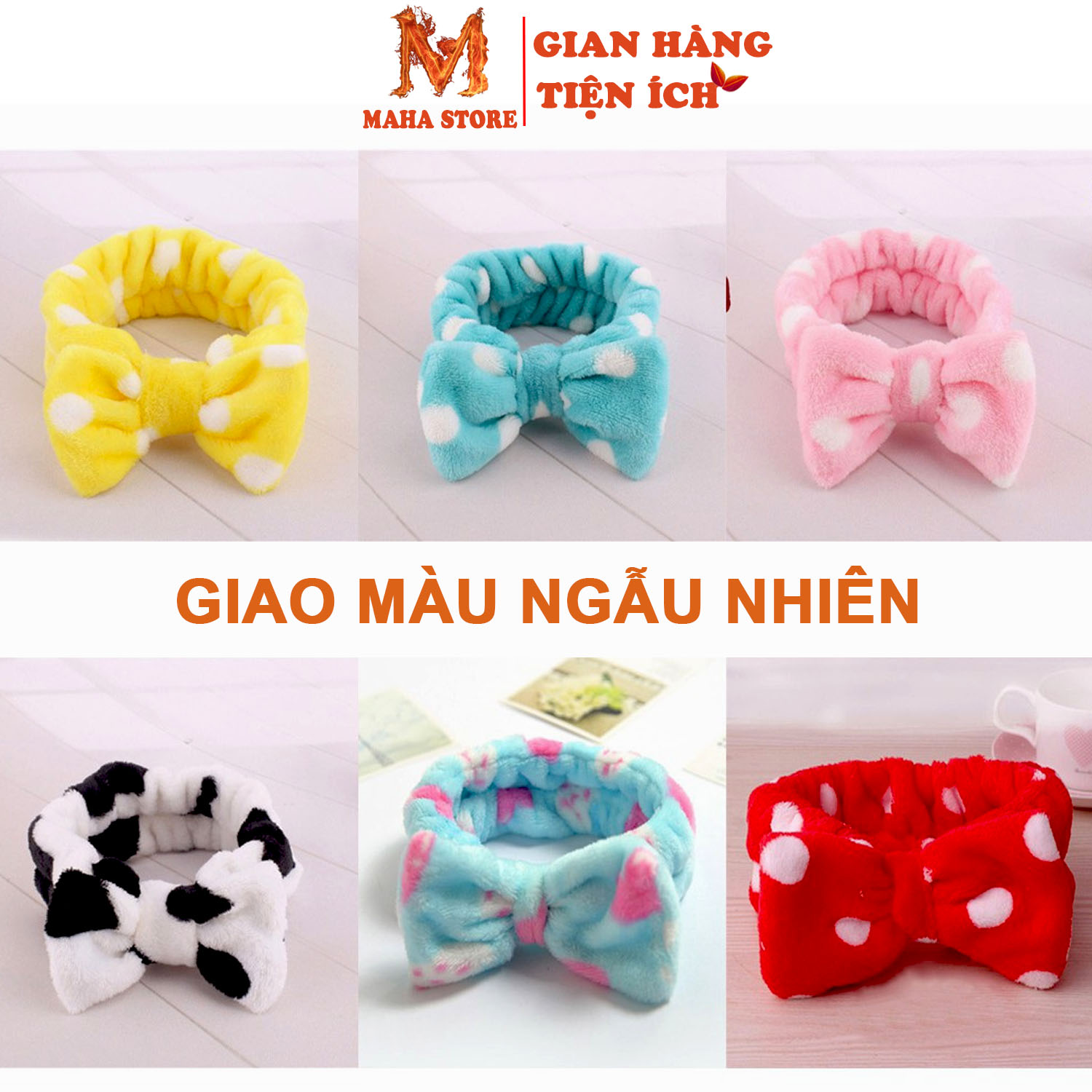 Băng đô nữ -Băng đô nam - băng đô trang điểm rửa mặt gội đầu thắt nơ dễ thương