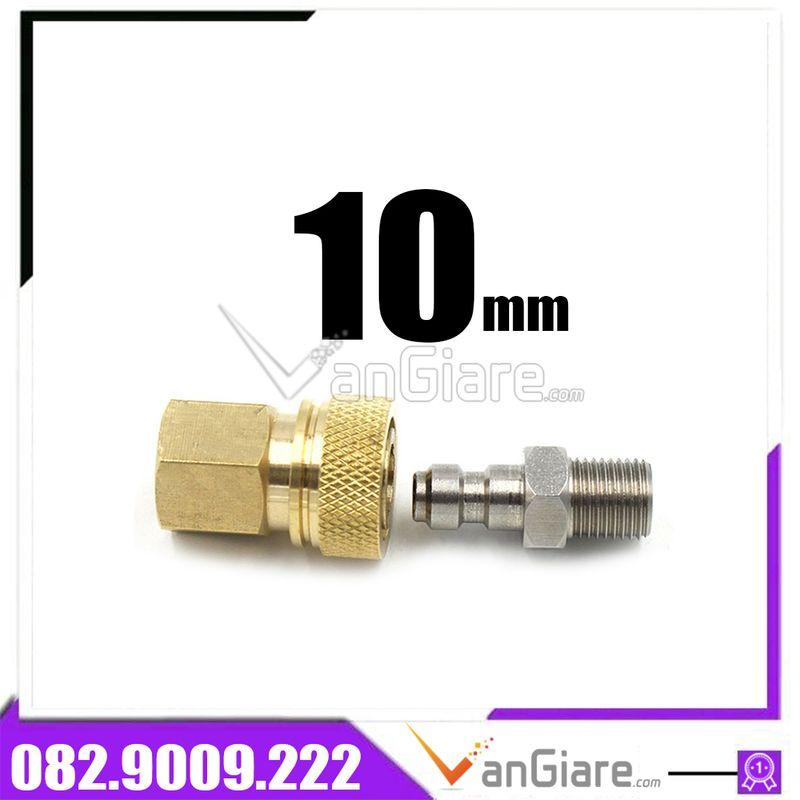 Bộ khớp nối nhanh và van nạp 1 chiều chân 10mm