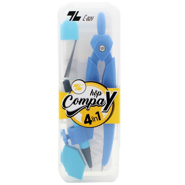 Bộ compa thiên long y c-020 - màu xanh