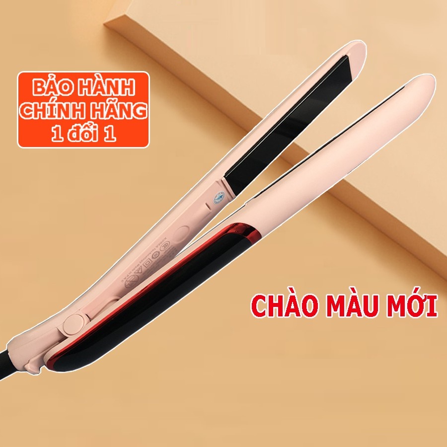 Máy kẹp tóc, duỗi tóc đa năng pr809 hot 2022, kemei 2219, màu hồng bayby - máy ép duỗi tóc, uốn xoăn tóc hàn quốc 2in1 - máy duỗi tóc, máy kẹp tóc, máy uốn tóc