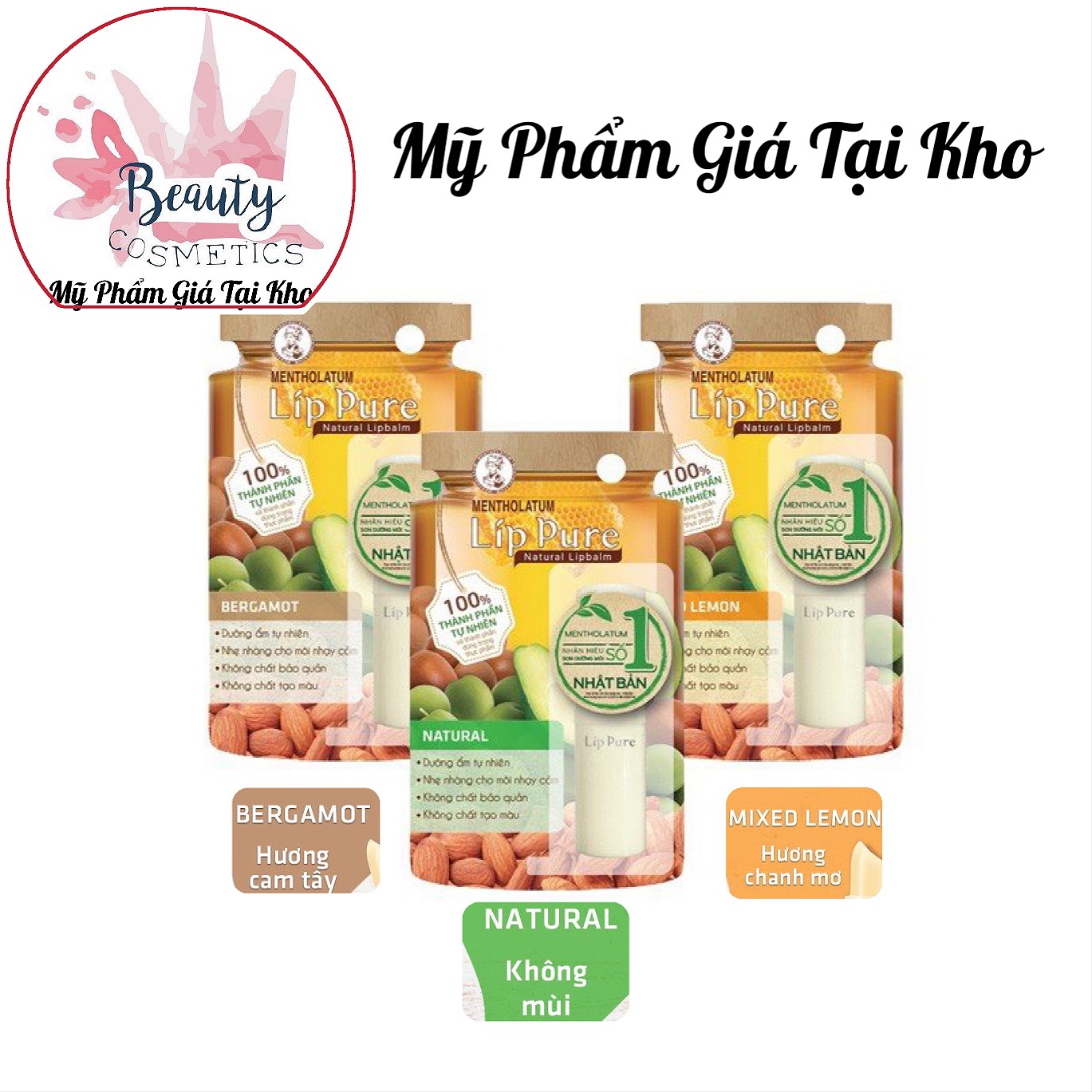 Son dưỡng không màu thành phần tự nhiên Lip Pure