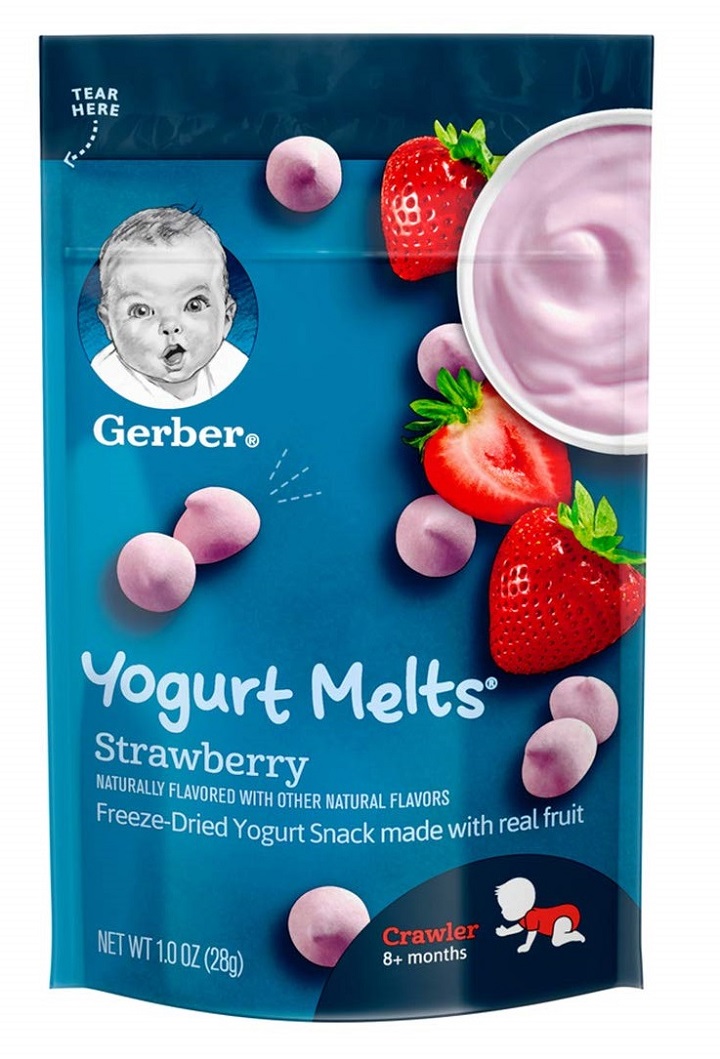 Sữa chua khô Gerber nhiều vị gói 28g USA