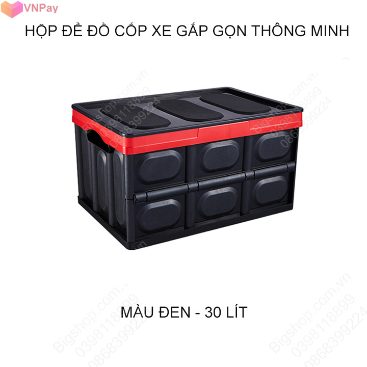 Hộp đựng đồ cốp xe gấp gọn thông minh kèm túi chống nước loại 30-55 lít tùy chọn (Hàng có sẵn)