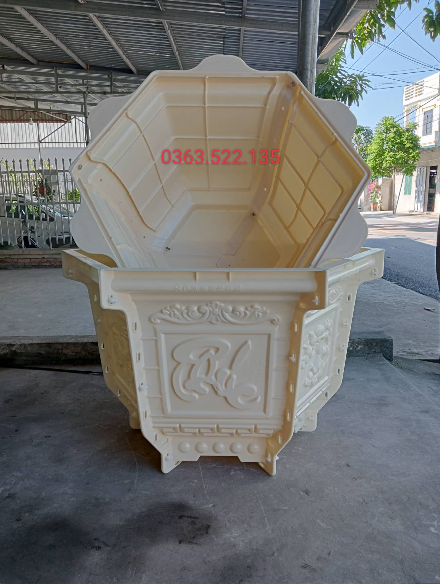 Khuôn đúc chậu cảnh lục giác 80 hàng Trung nhựa ABS có lòng trong