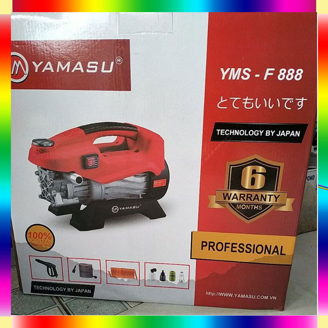 Yamasu f888 máy bơm rửa xe- 2000w - áp lực 180bar cực mạnh, lõi đồng 100%